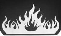 Flame mudflap weights
