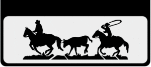Team Ropers on Mud Flap weight