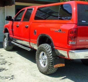 DuraFlap Mudflaps for Ford, Chevy, Dodge, GMC, Hummer, RV and lifted trucks.