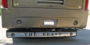 RV Mud Flaps on Holiday Rambler