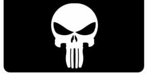 Punisher Silhouette on Mud flap