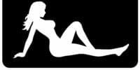 Naked Lady Silhouette leaning back
