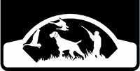 Hunter with Bird Dog on Weight for mud flap