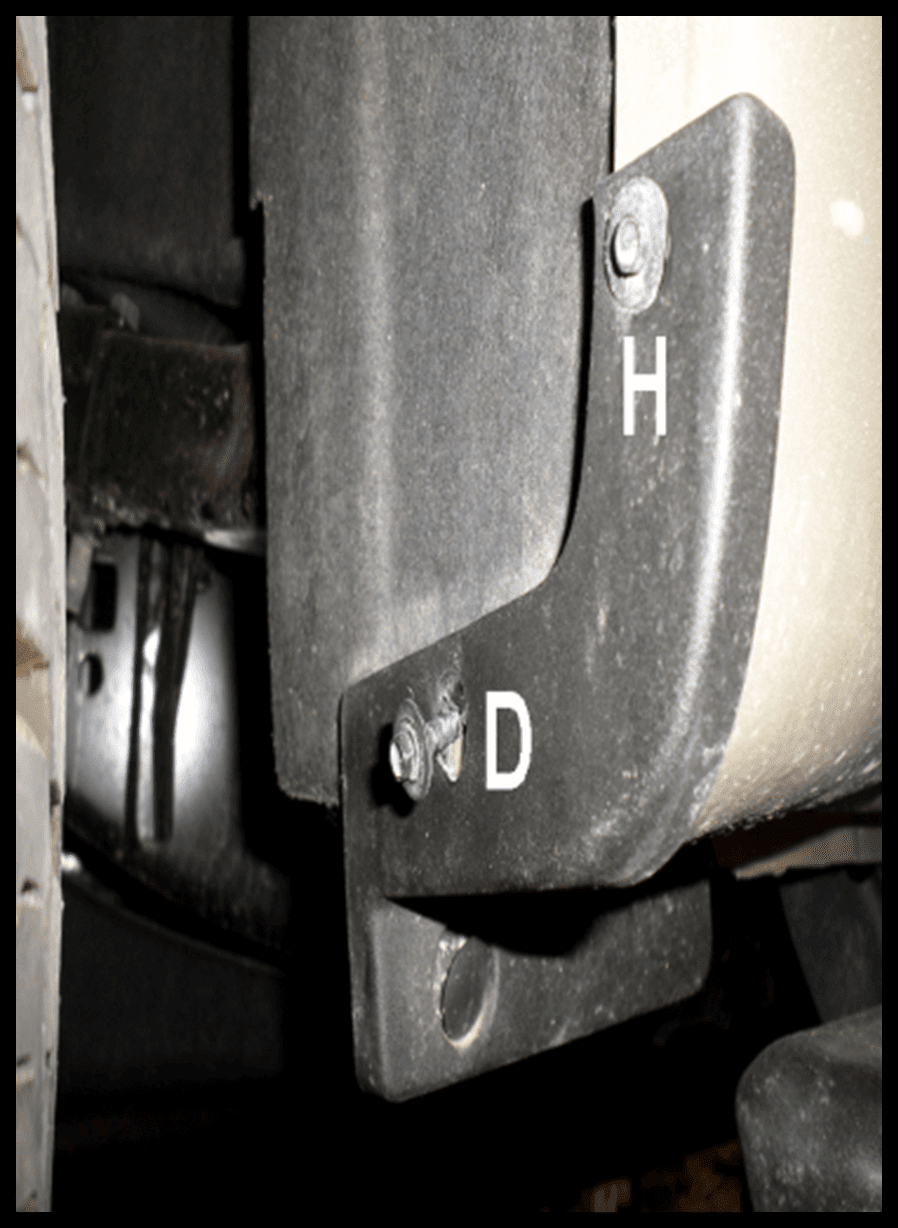The Available Measurement Holes the Ford F150  Front   2015 – 2020