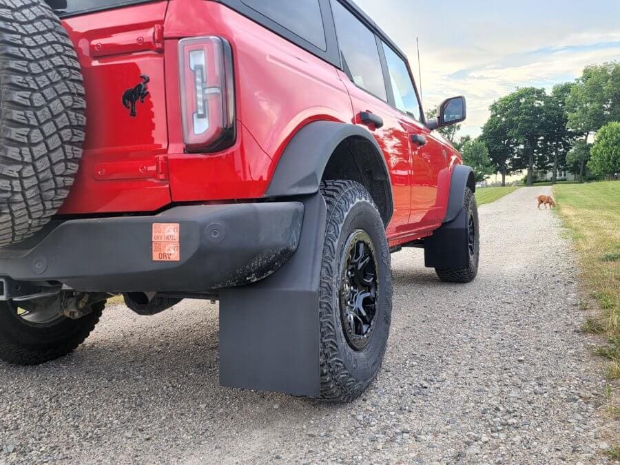 Duraflap Ford Bronco Front Custom Mud Flaps Weights