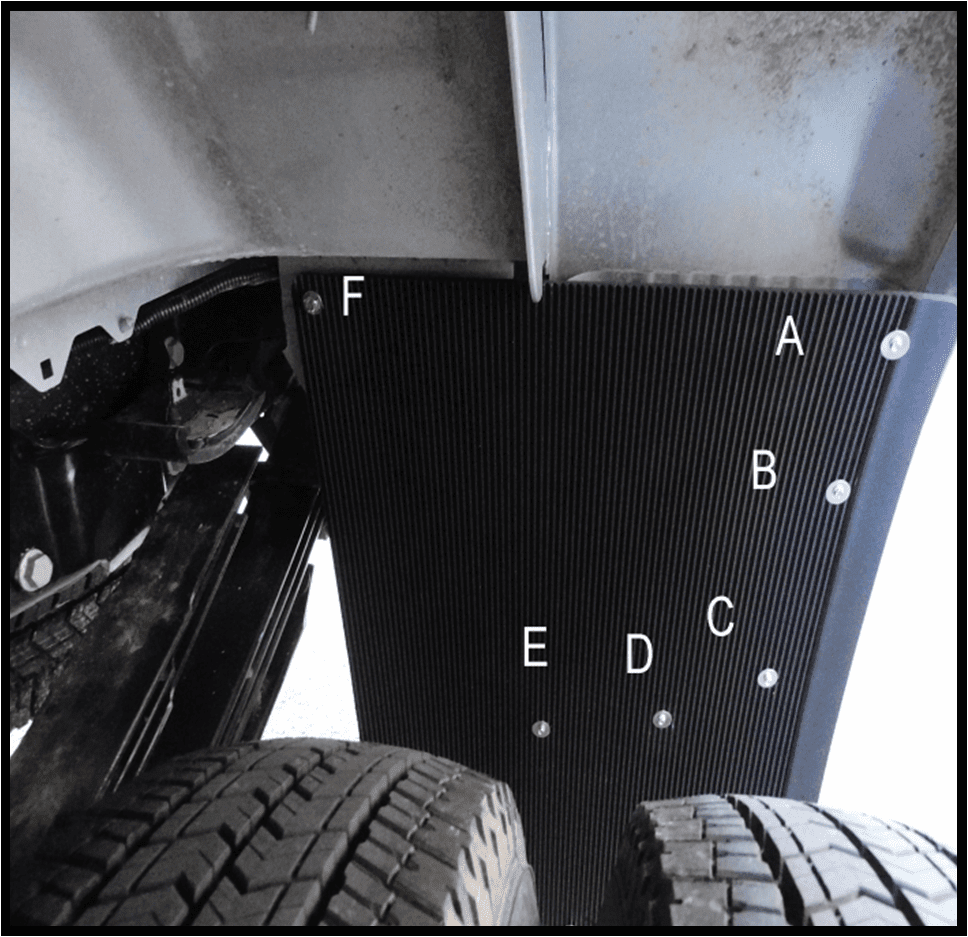 The Available Measurement Holes the Chevy/GMC 3500  Rear Dually  2024 – Current