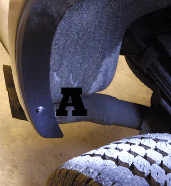 The Available Measurement Holes the Ford F250/350  Rear  2008 – 2010