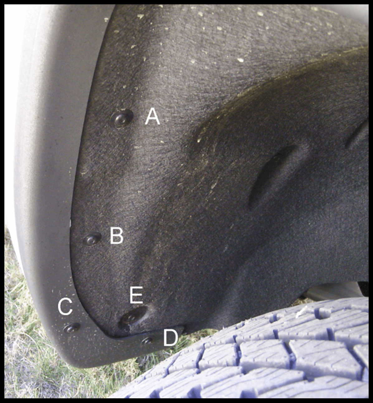 The Available Measurement Holes the Chevy 2500/3500  Front  2015 – 2019