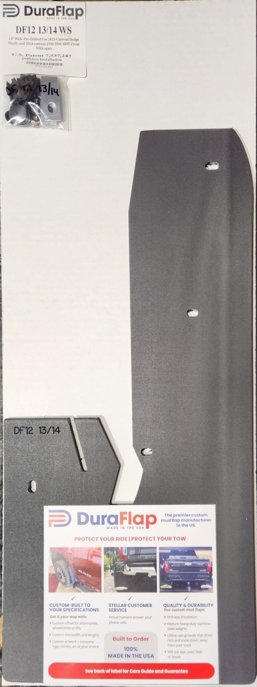Dodge 2500/3500  (Front Flaps) for 2013 - Current Dually's and 2014 - Current Single Rear Wheel trucks
