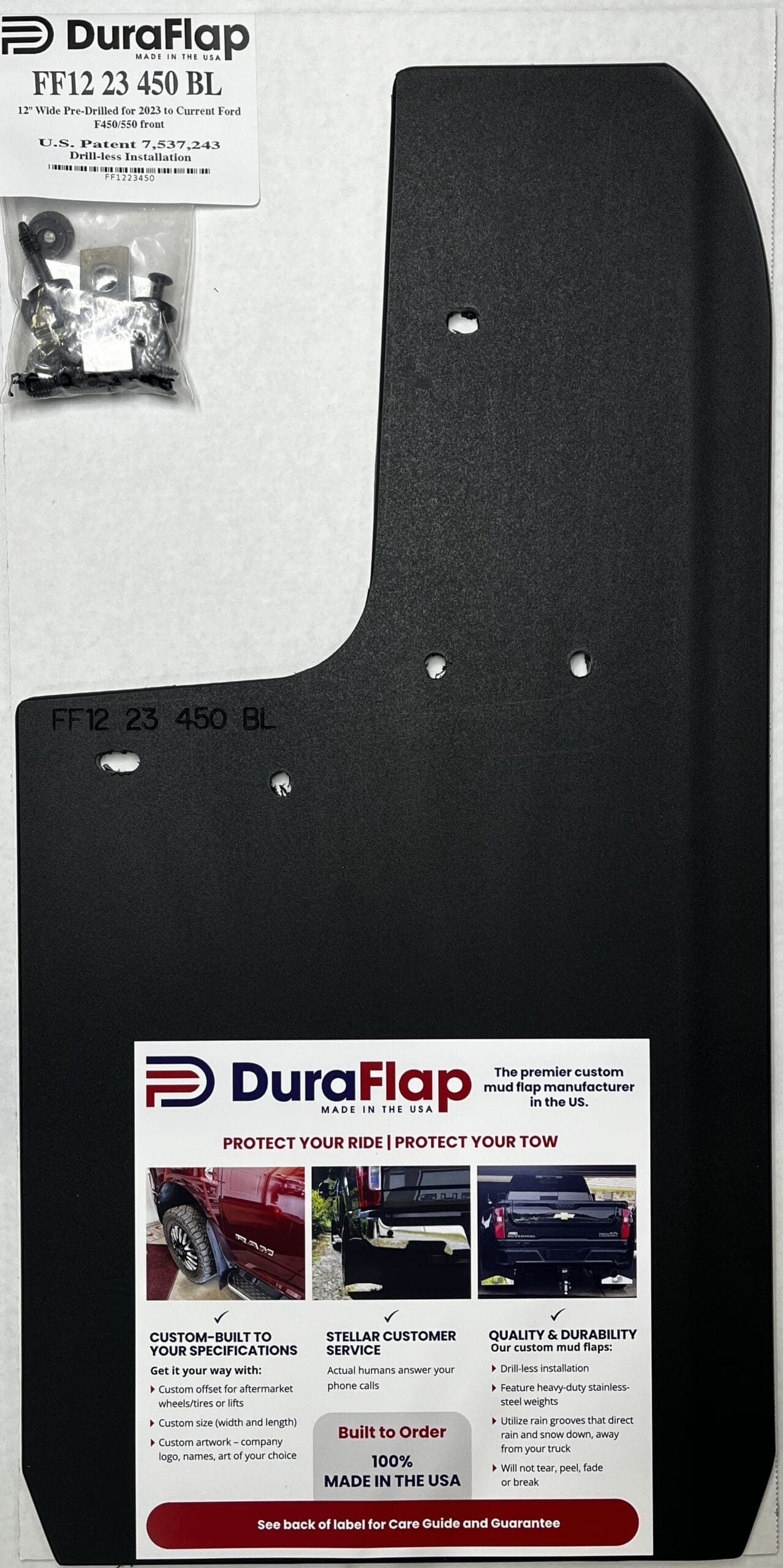 Duraflap Ford F450/F550/F600 Front 20232024 BlackLine Custom Mud Flaps