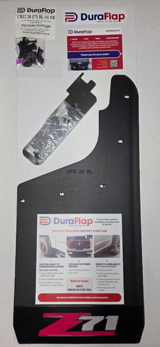 Chevy 2500 Z71 Rear flaps with Z71 weights & color behind  2020 – Current, Popular Configuration