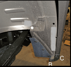 The Available Measurement Holes the Ford F250/350 Single Rear Wheel  2017 – Current
