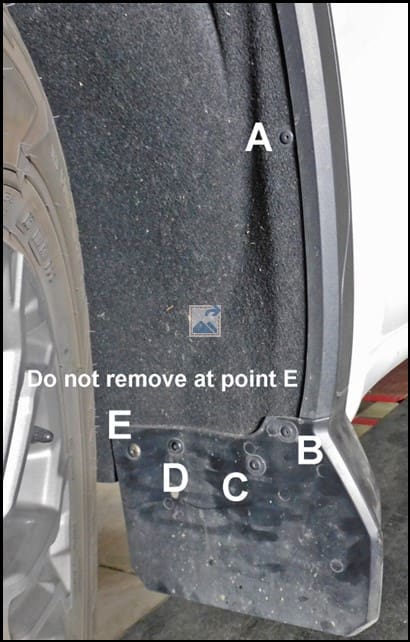 The Available Measurement Holes the GMC 1500  Front 2019-Current BlackLine