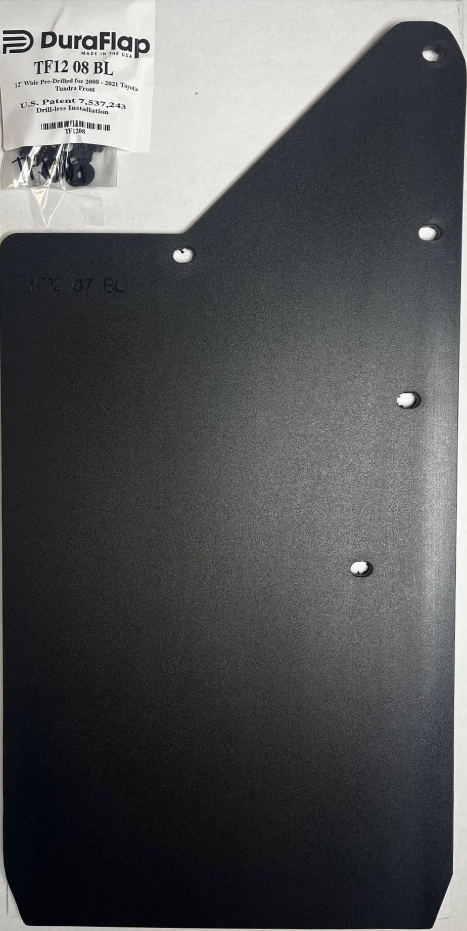 The Available Measurement Holes the Toyota Tundra 2008-2021 Front Mud Flaps